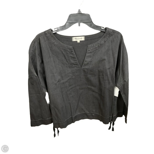 Top Long Sleeve By Madewell In Black, Size: M