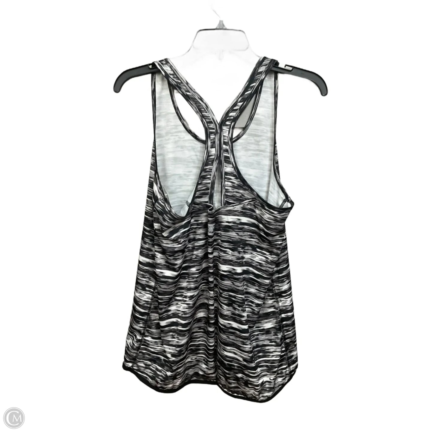 Athletic Tank Top By Tek Gear In Black & White, Size: L