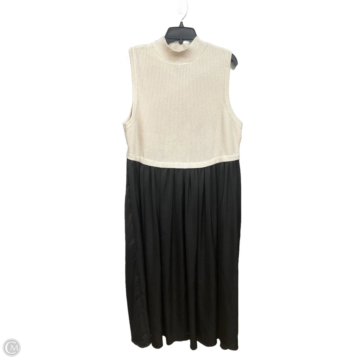 Dress Casual Midi By Eloquii In Blue & Cream, Size: 2x