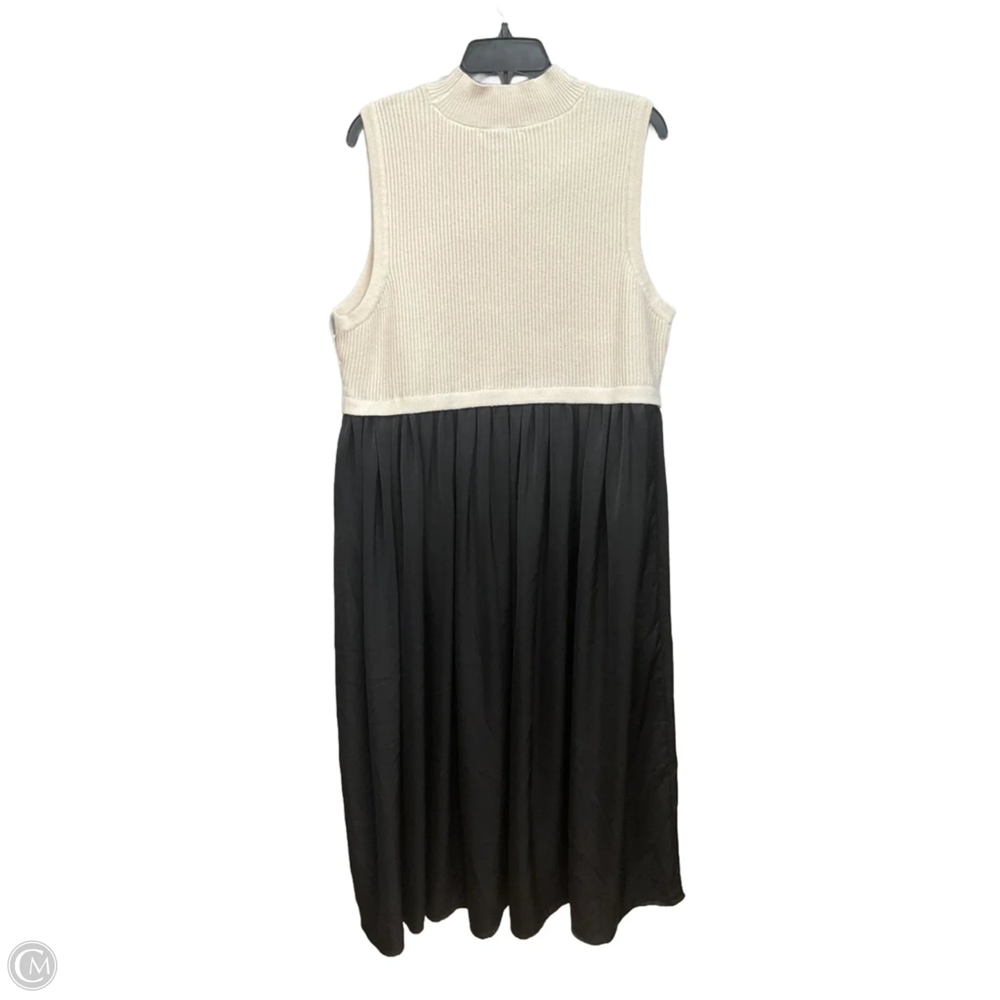 Dress Casual Midi By Eloquii In Blue & Cream, Size: 2x