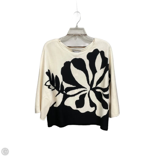 Top Long Sleeve By Tommy Bahama In Black & Cream, Size: Xs