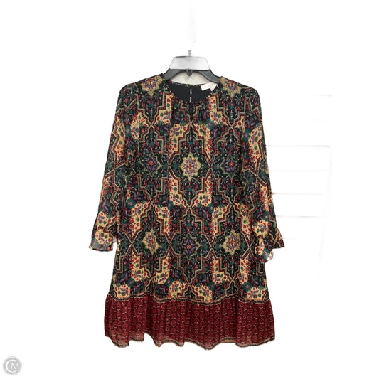 Dress Casual Midi By Loft In Multi-colored, Size: Xs