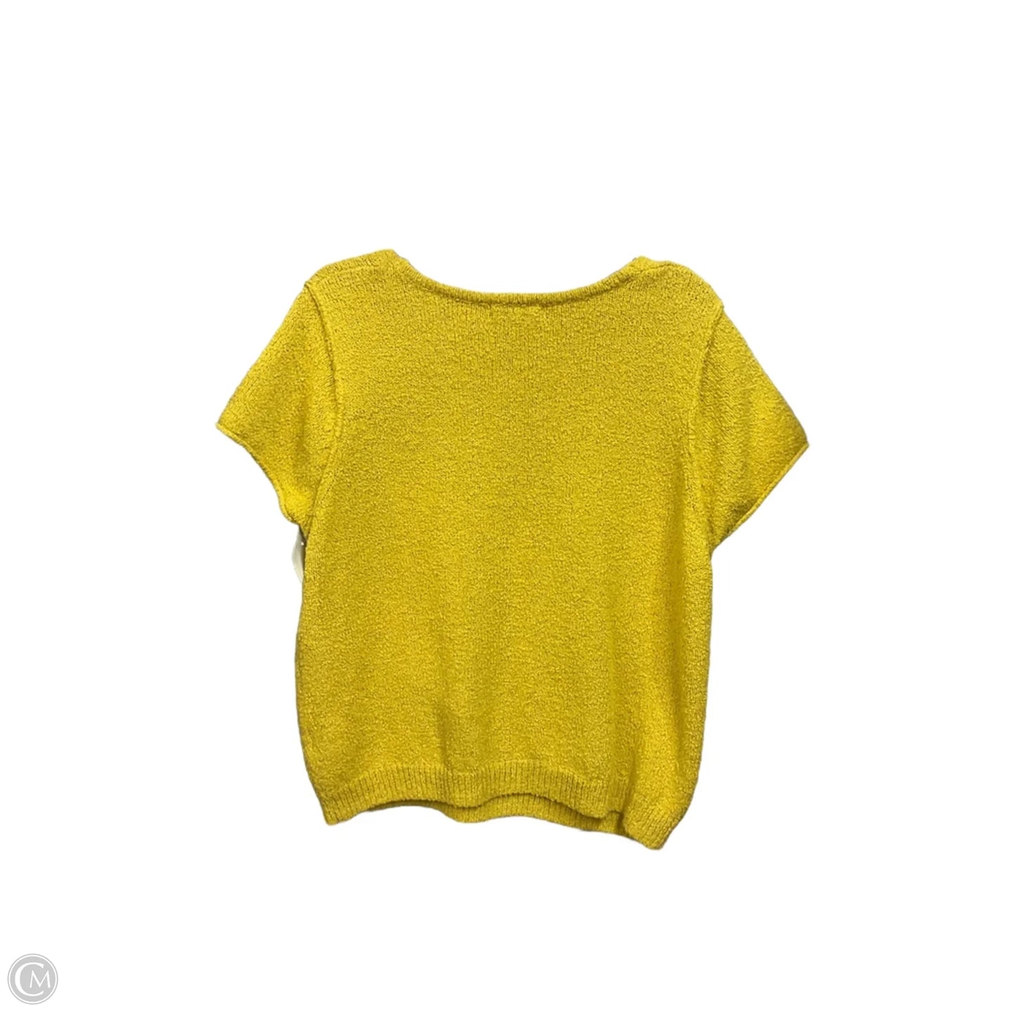 Top Short Sleeve By Anthropologie In Yellow, Size: L