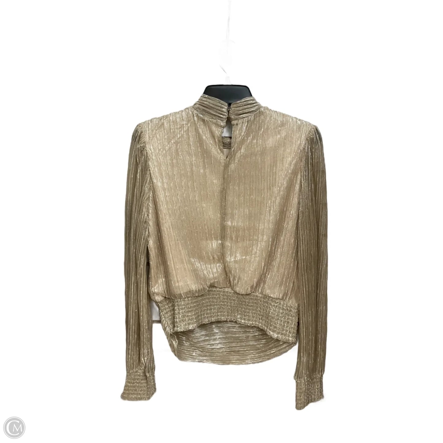Blouse Long Sleeve By Joie In Gold, Size: L