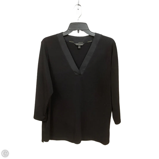 Top 3/4 Sleeve By Banana Republic In Black, Size: L