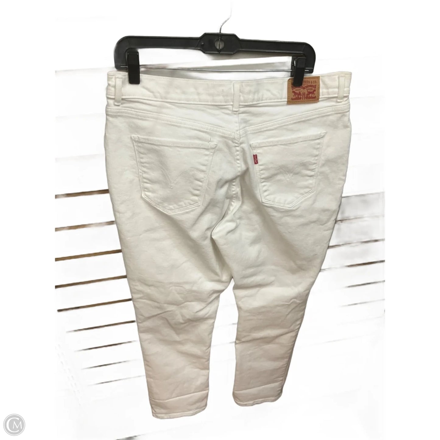 Jeans Straight By Levis In White Denim, Size: 14