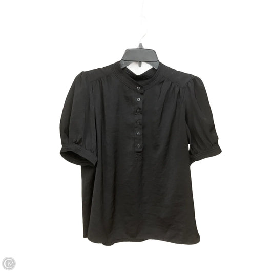 Top Short Sleeve By Banana Republic In Black, Size: M