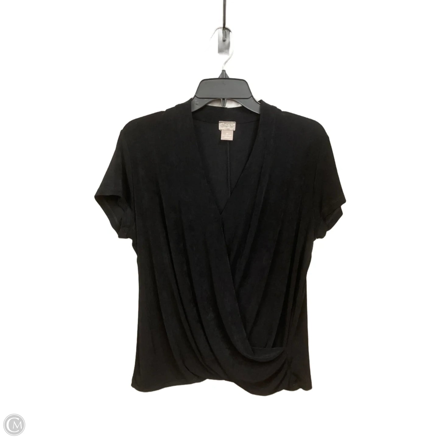 Top Short Sleeve By Chicos In Black, Size: M