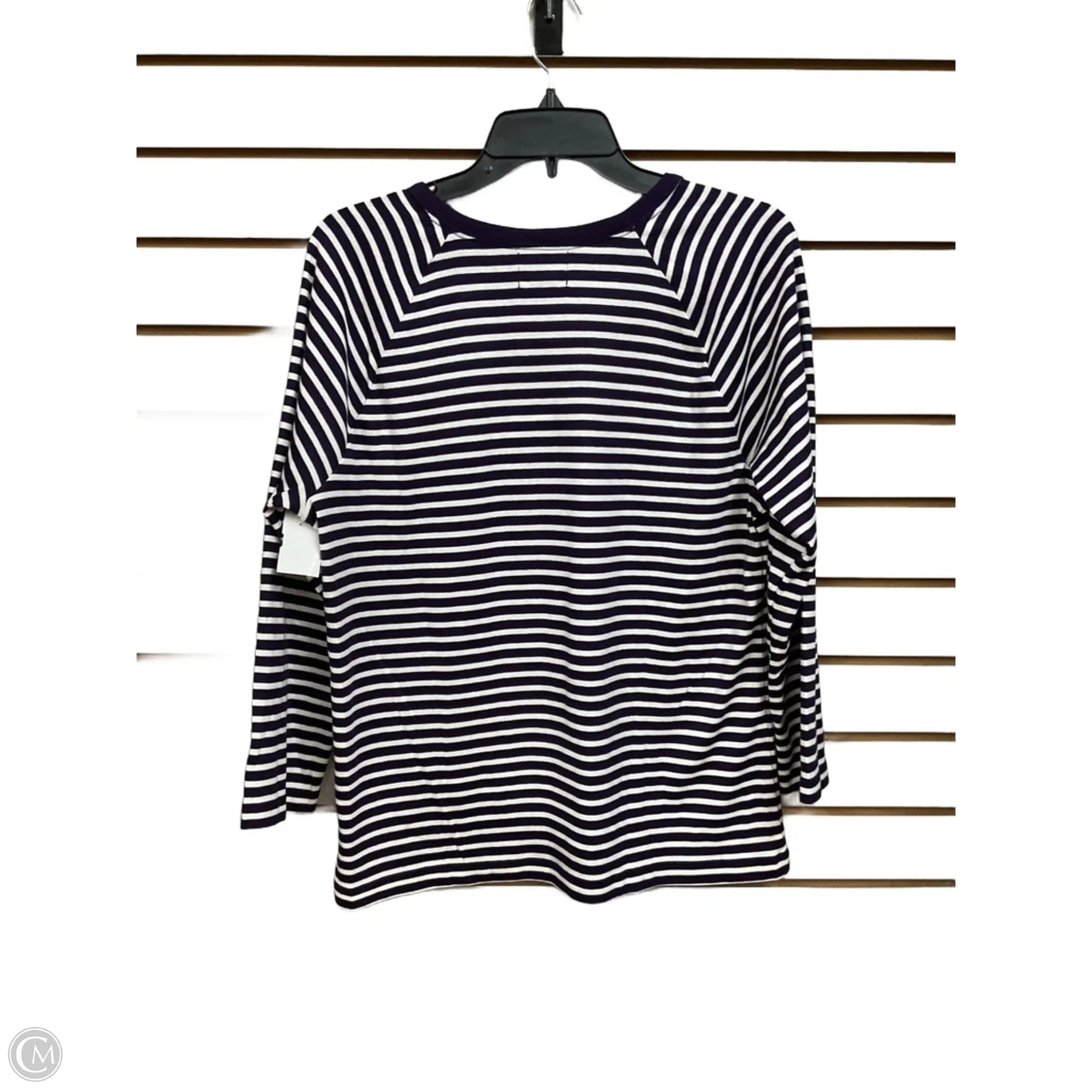 Top Long Sleeve By Chaps In Striped Pattern, Size: Xl