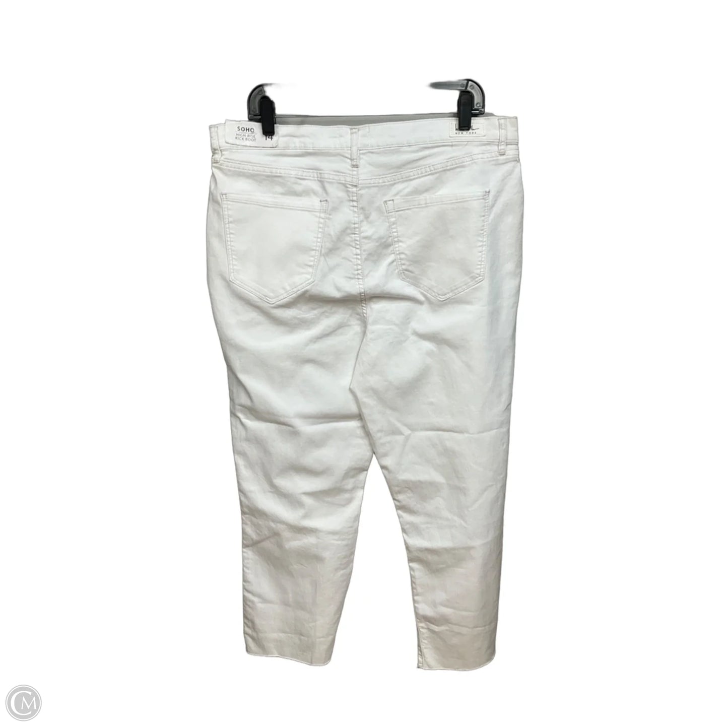 Jeans Boot Cut By Nicole Miller In White Denim, Size: 14