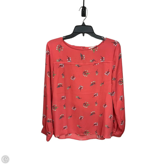 Blouse Long Sleeve By Loft In Floral Print, Size: S
