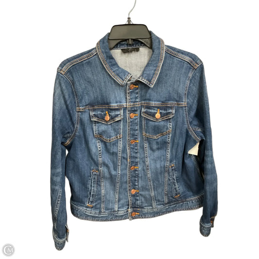 Jacket Denim By Talbots In Blue Denim, Size: Xl