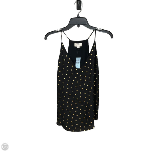 Top Cami By Loft In Black & Gold, Size: S