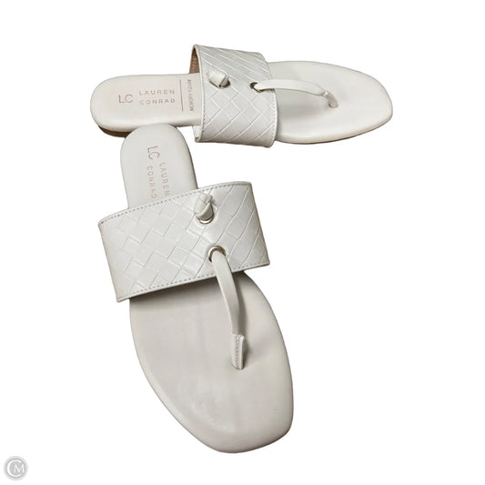 Sandals Flats By Lc Lauren Conrad In Cream, Size: 9