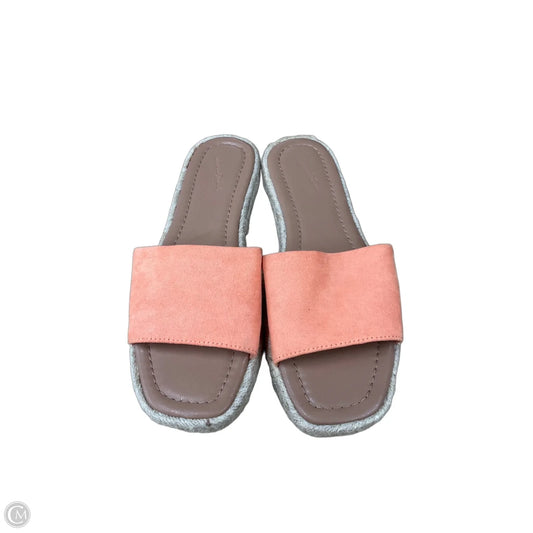 Sandals Flats By Universal Thread In Orange, Size: 7.5
