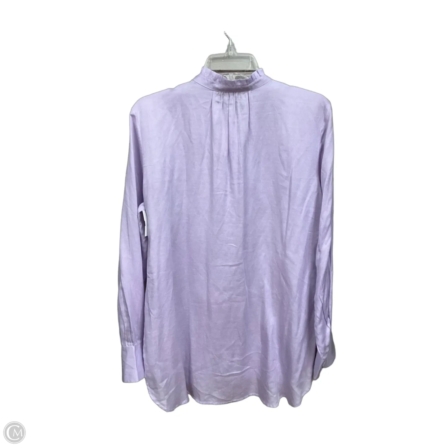 Blouse Long Sleeve By Loft In Purple, Size: M