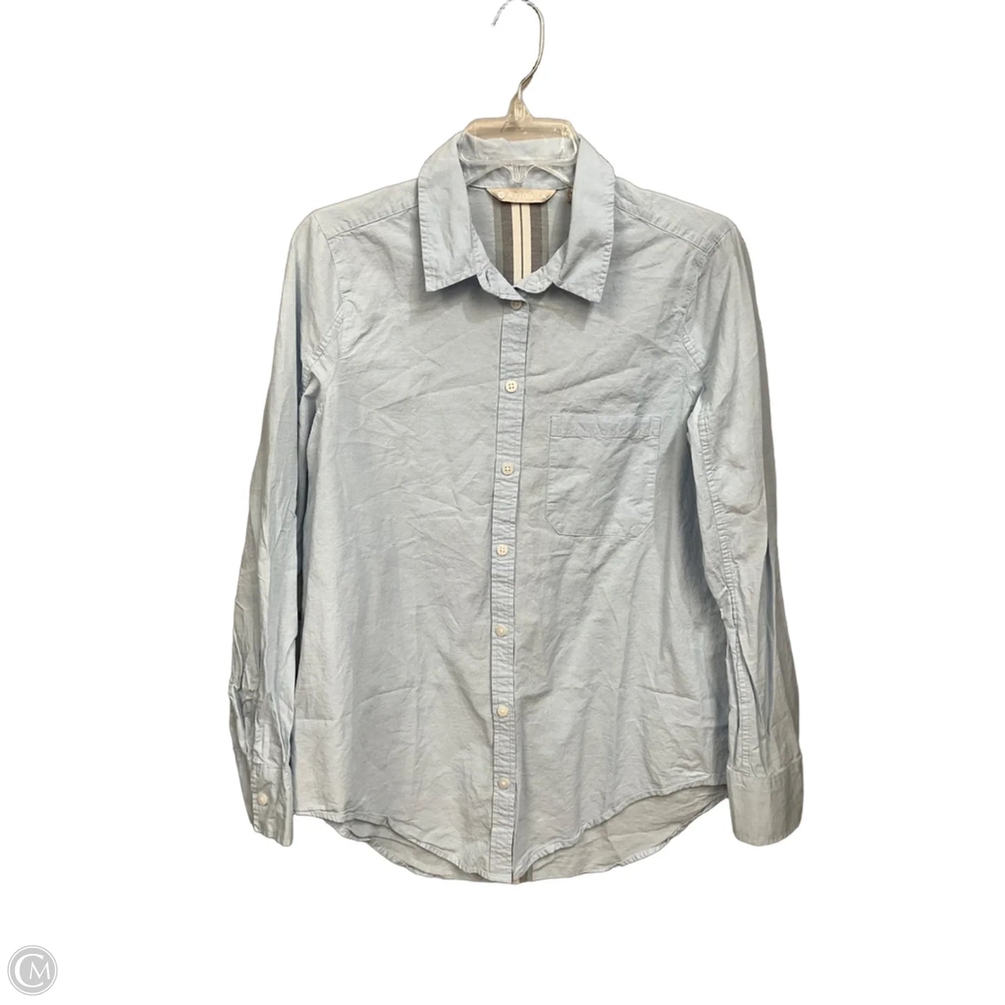 Blouse Long Sleeve By Athleta In Blue, Size: M