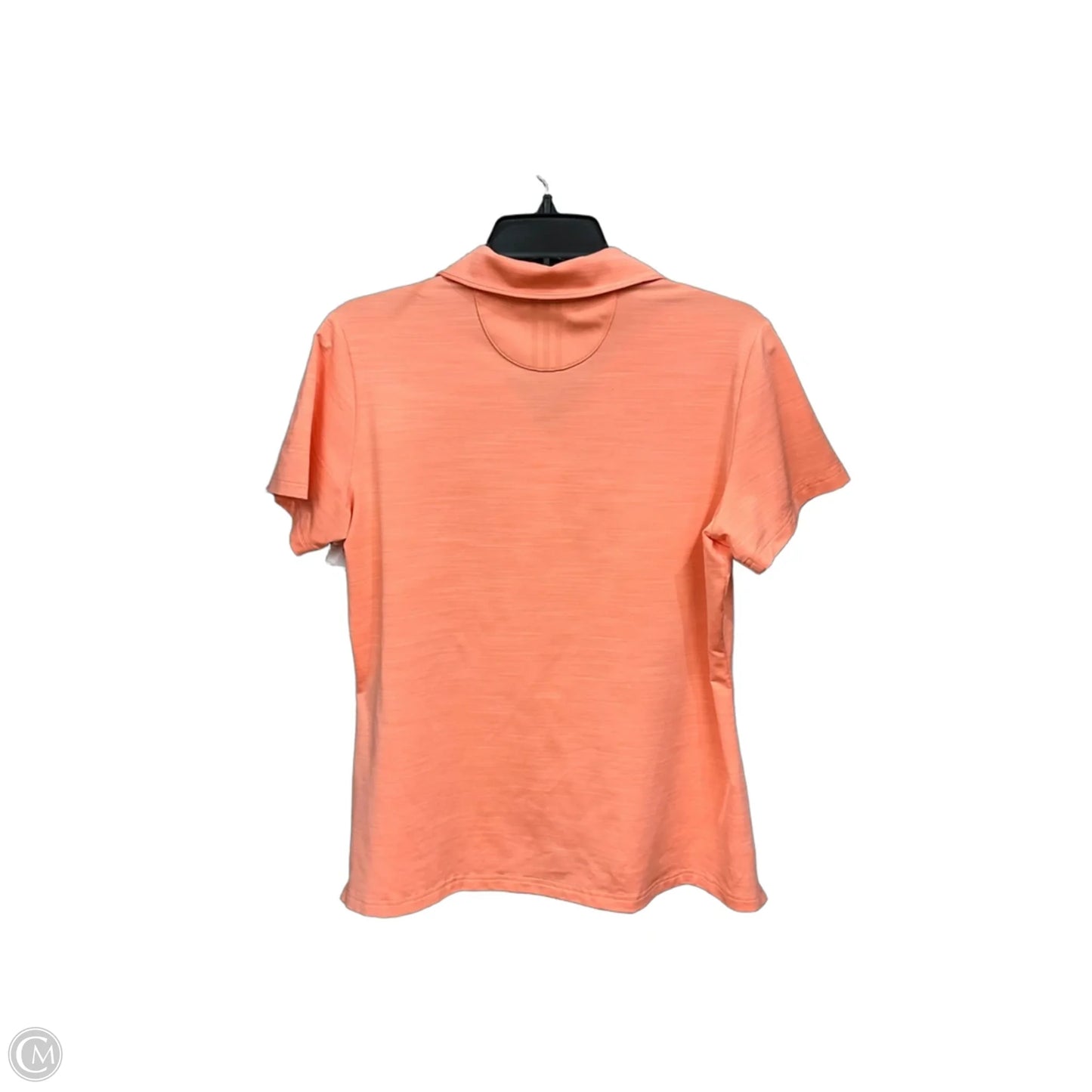 Athletic Top Short Sleeve By Adidas In Orange, Size: L