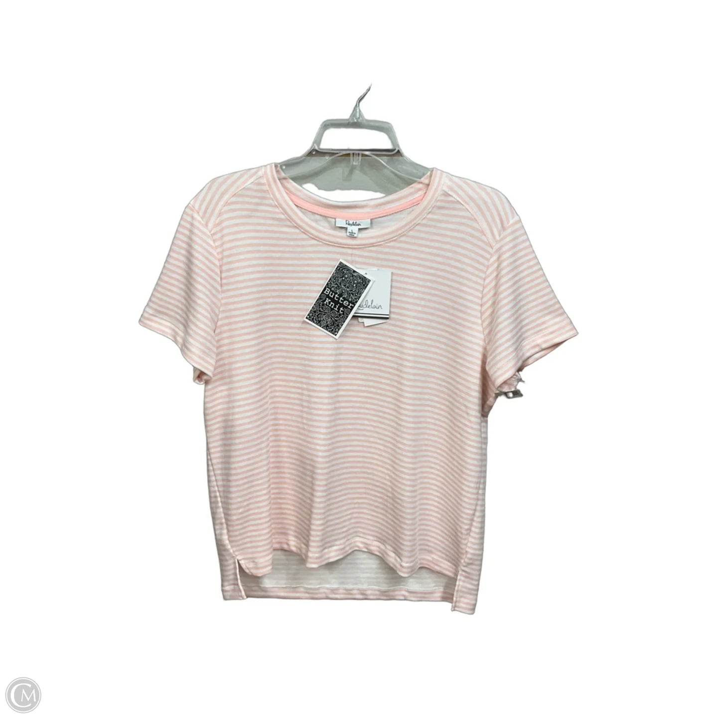 Top Short Sleeve By Cmc In Striped Pattern, Size: L