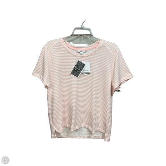 Top Short Sleeve By Cmc In Striped Pattern, Size: L