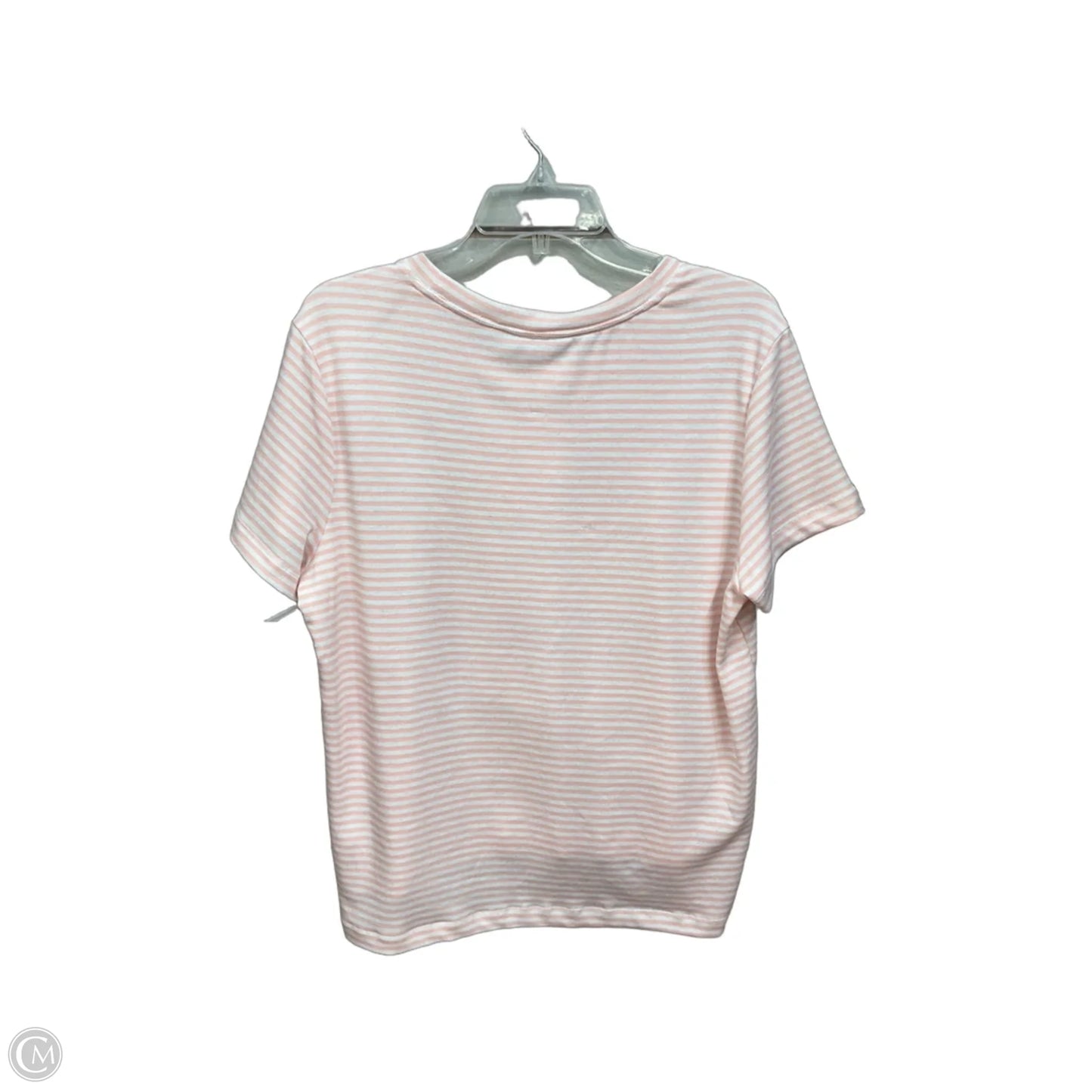 Top Short Sleeve By Cmc In Striped Pattern, Size: L