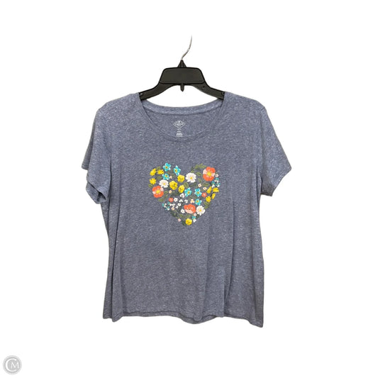 Top Short Sleeve By St Johns Bay In Floral Print, Size: Xlp