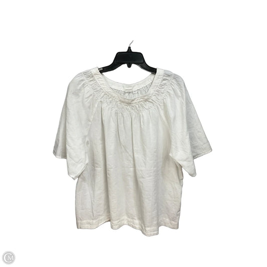 Top Short Sleeve By Gap In White, Size: Xxl