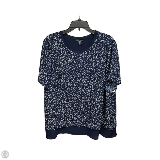 Top Short Sleeve By Hilary Radley In Floral Print, Size: Xxl