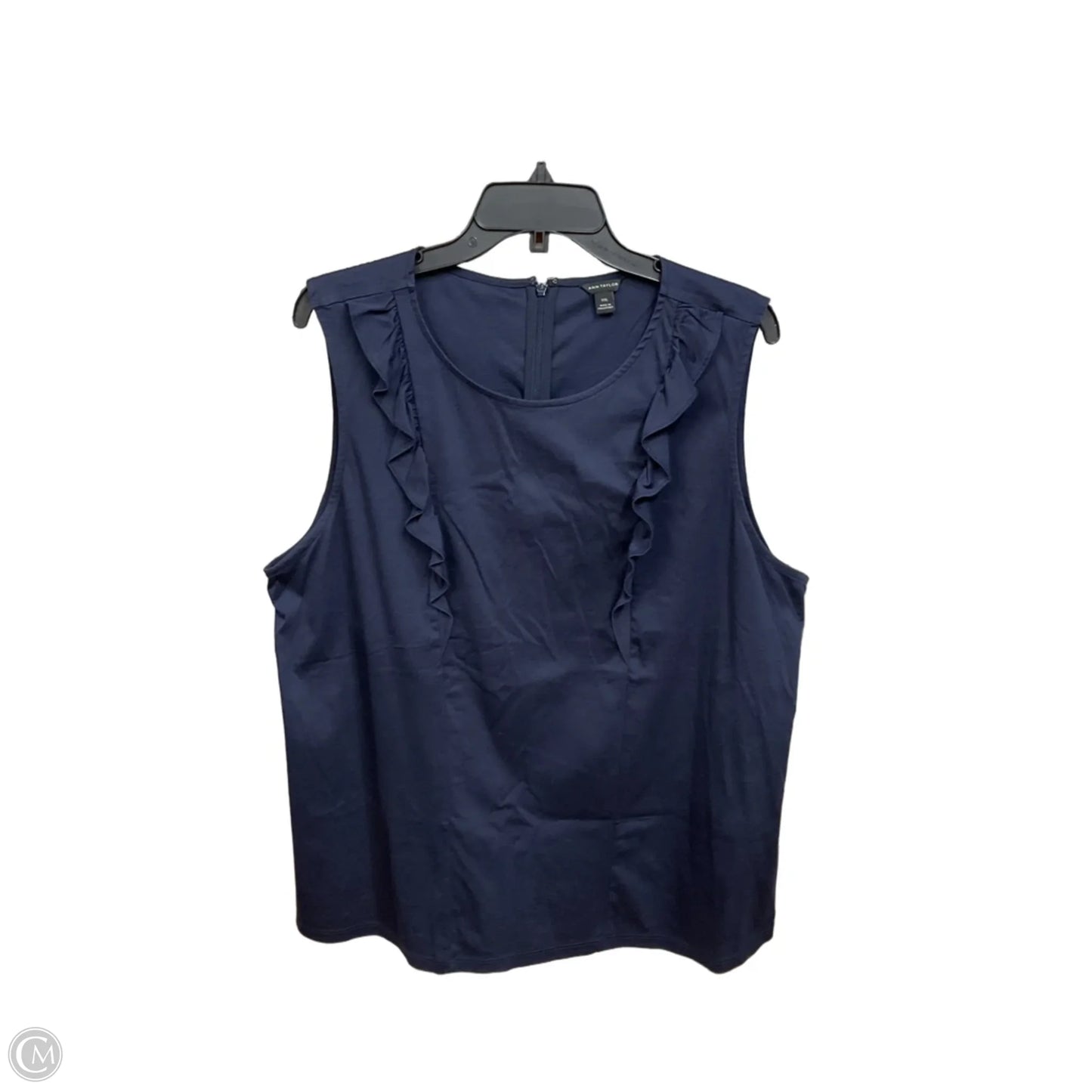 Top Sleeveless By Ann Taylor In Navy, Size: Xxl