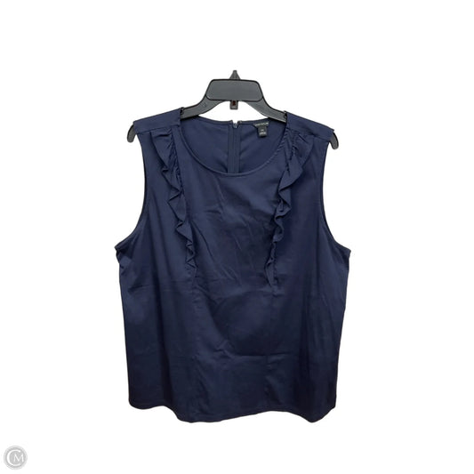 Top Sleeveless By Ann Taylor In Navy, Size: Xxl