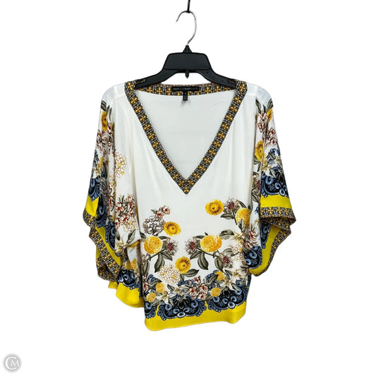 Top Short Sleeve By White House Black Market In Floral Print, Size: M