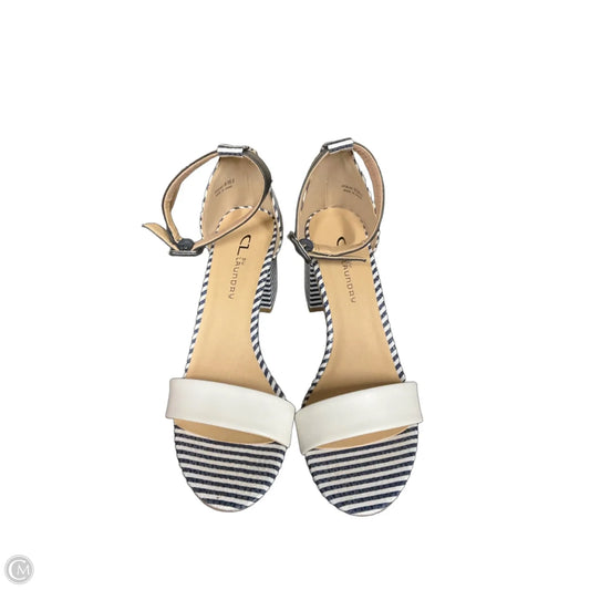Shoes Heels Block By Cl By Chinese Laundry In Blue & White, Size: 8