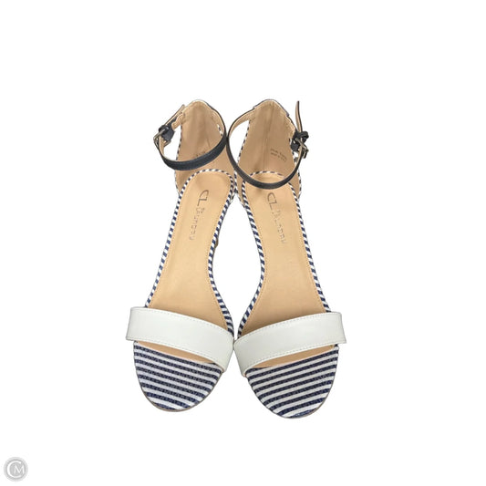 Shoes Heels Stiletto By Cl By Chinese Laundry In Blue & White, Size: 8.5