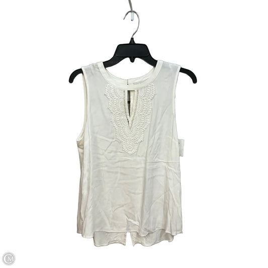 Top Sleeveless By Clothes Mentor In White, Size: M