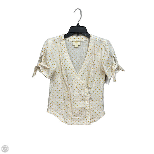 Top Short Sleeve By Maeve In Polkadot Pattern, Size: S