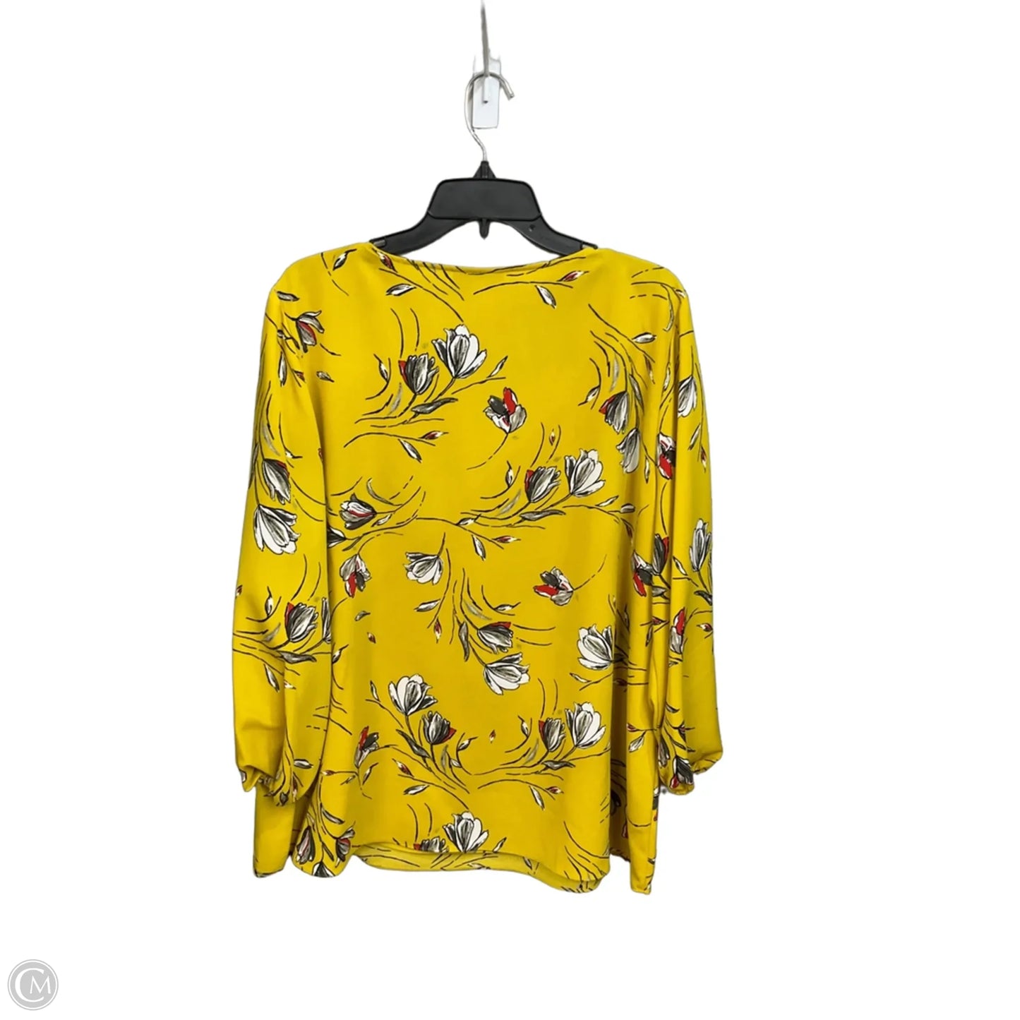 Top 3/4 Sleeve By Alfani In Floral Print, Size: Xl