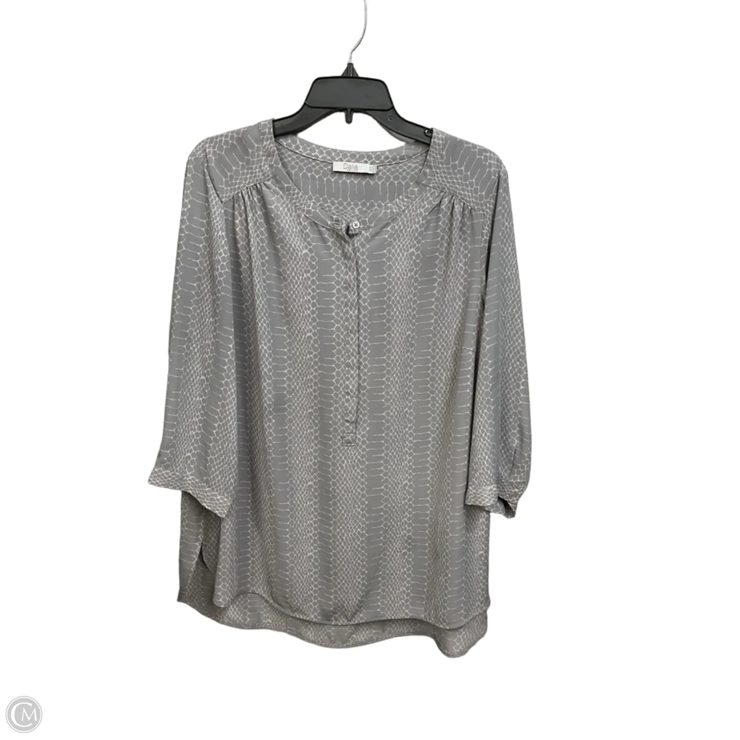 Blouse 3/4 Sleeve By Dalia In Snakeskin Print, Size: 1x