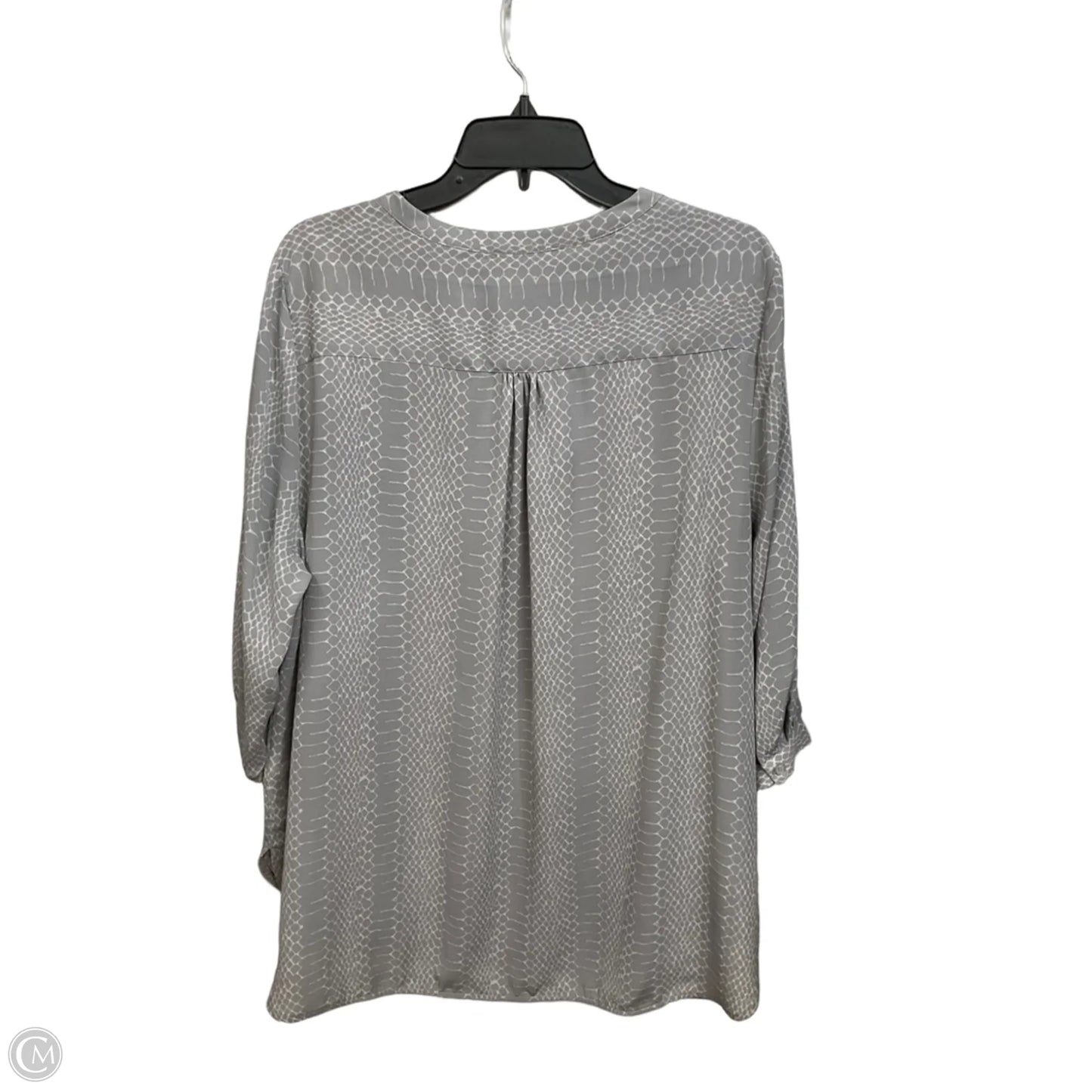 Blouse 3/4 Sleeve By Dalia In Snakeskin Print, Size: 1x