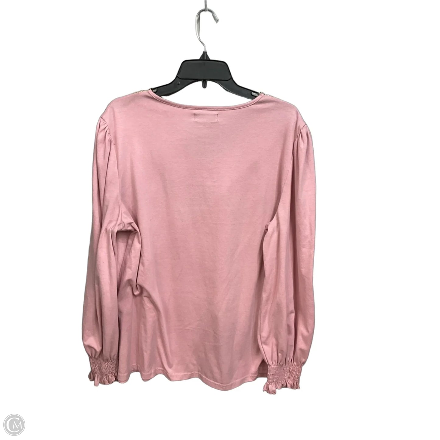 Top Long Sleeve By Cme In Pink, Size: 2x