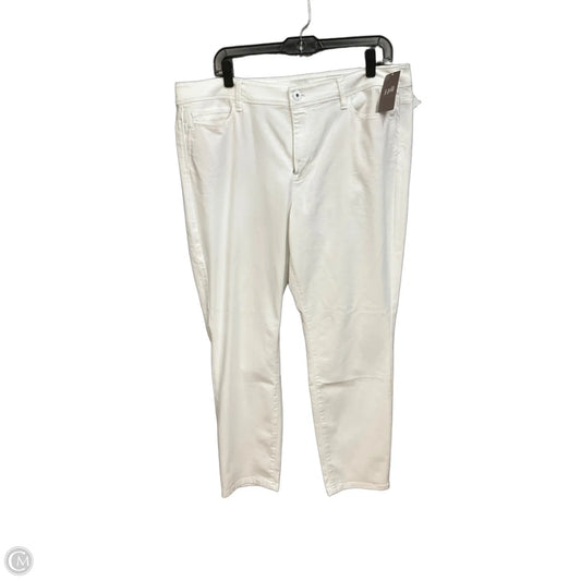 Jeans Straight By J. Jill In White Denim, Size: 16