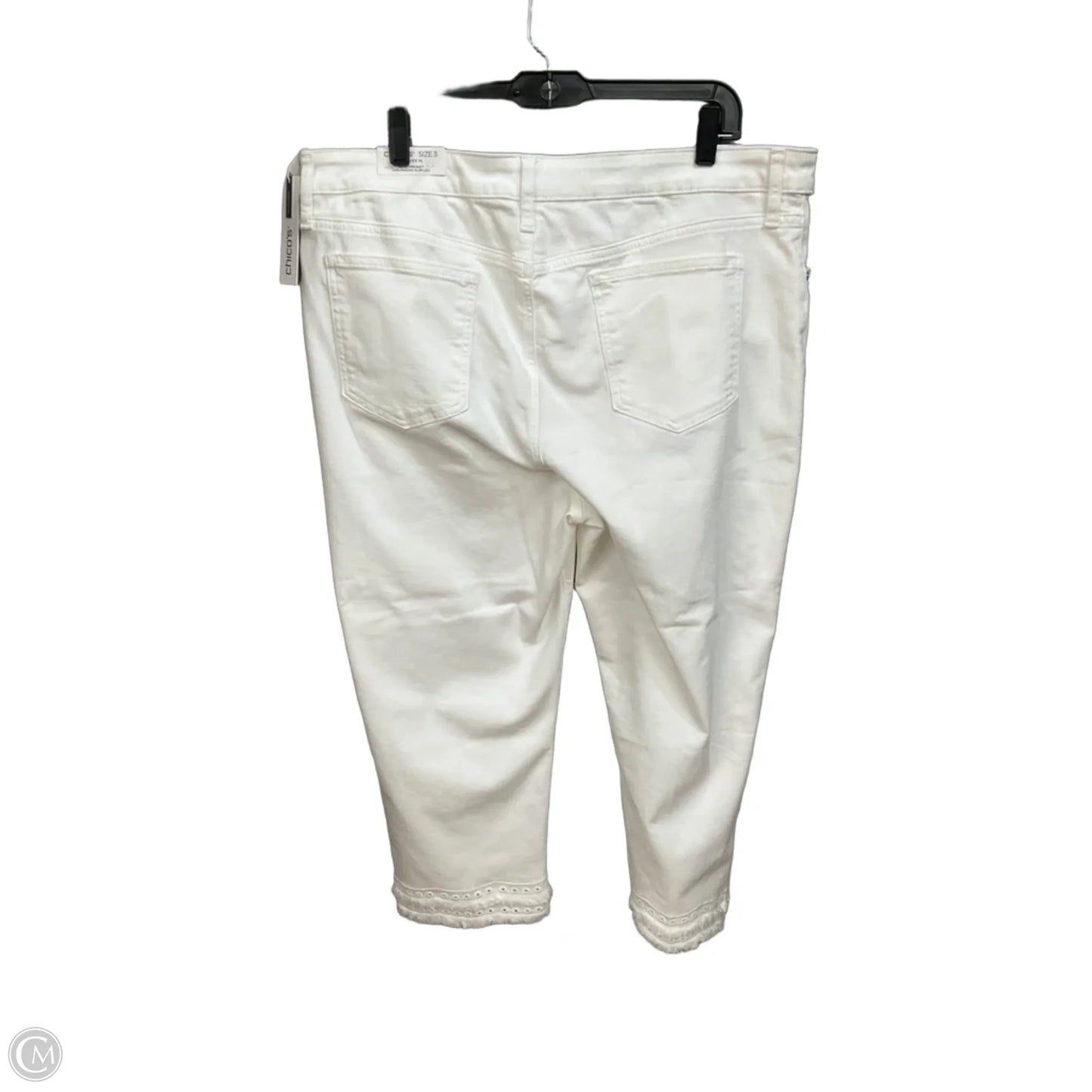 Jeans Cropped By Chicos In White, Size: 16