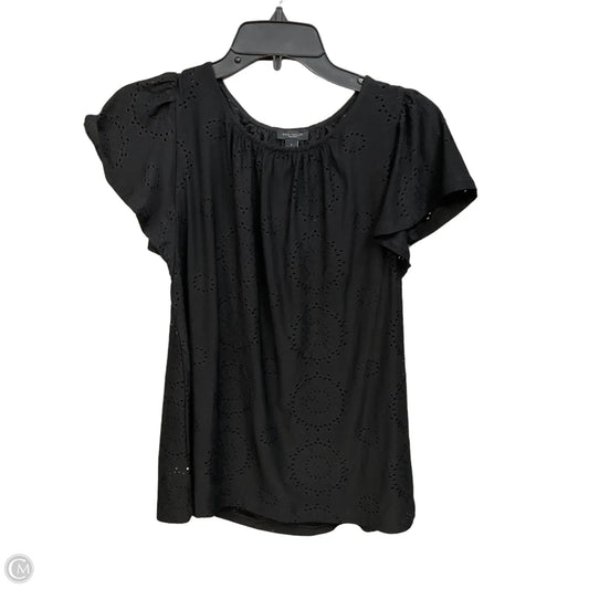 Top Short Sleeve By Ann Taylor In Black, Size: S