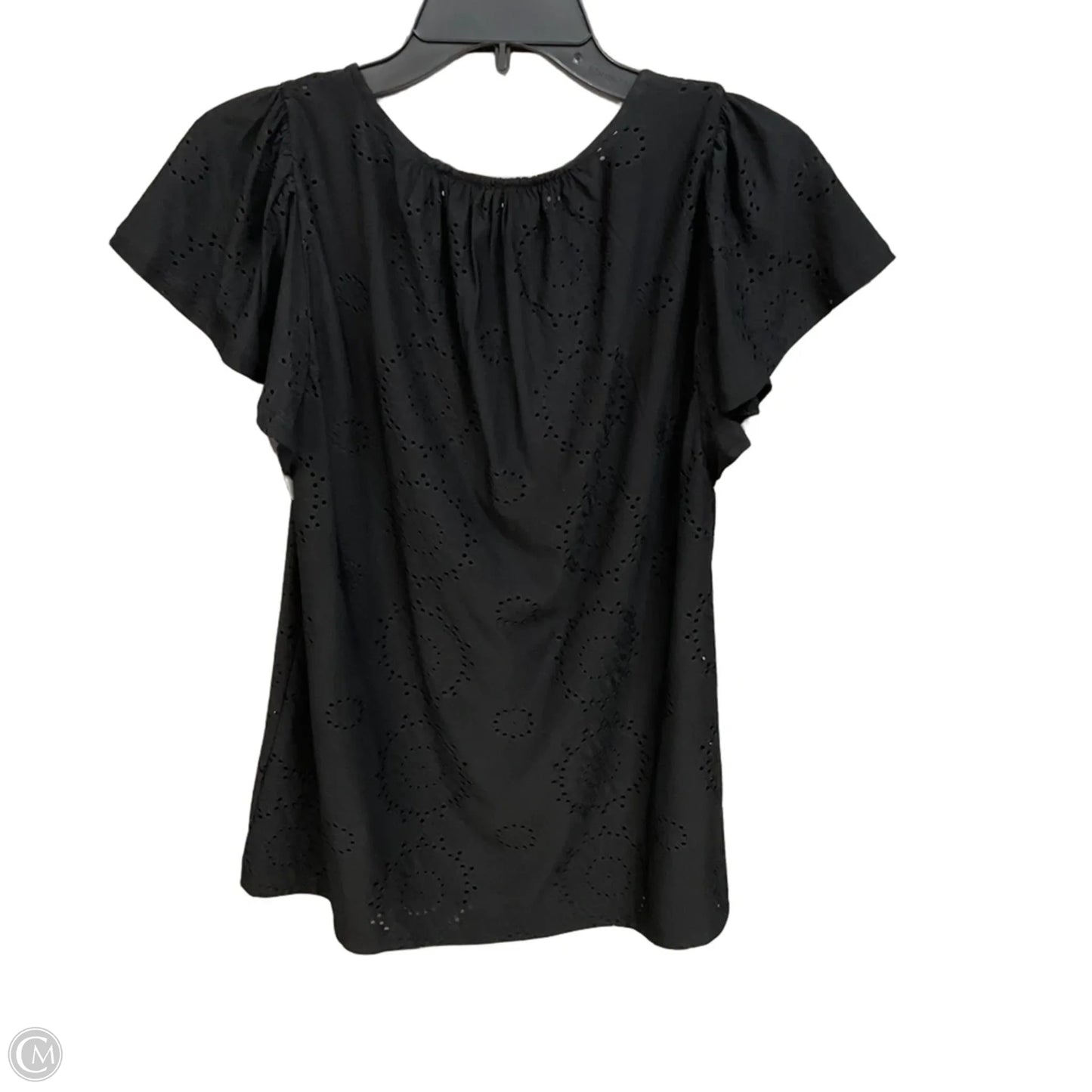 Top Short Sleeve By Ann Taylor In Black, Size: S