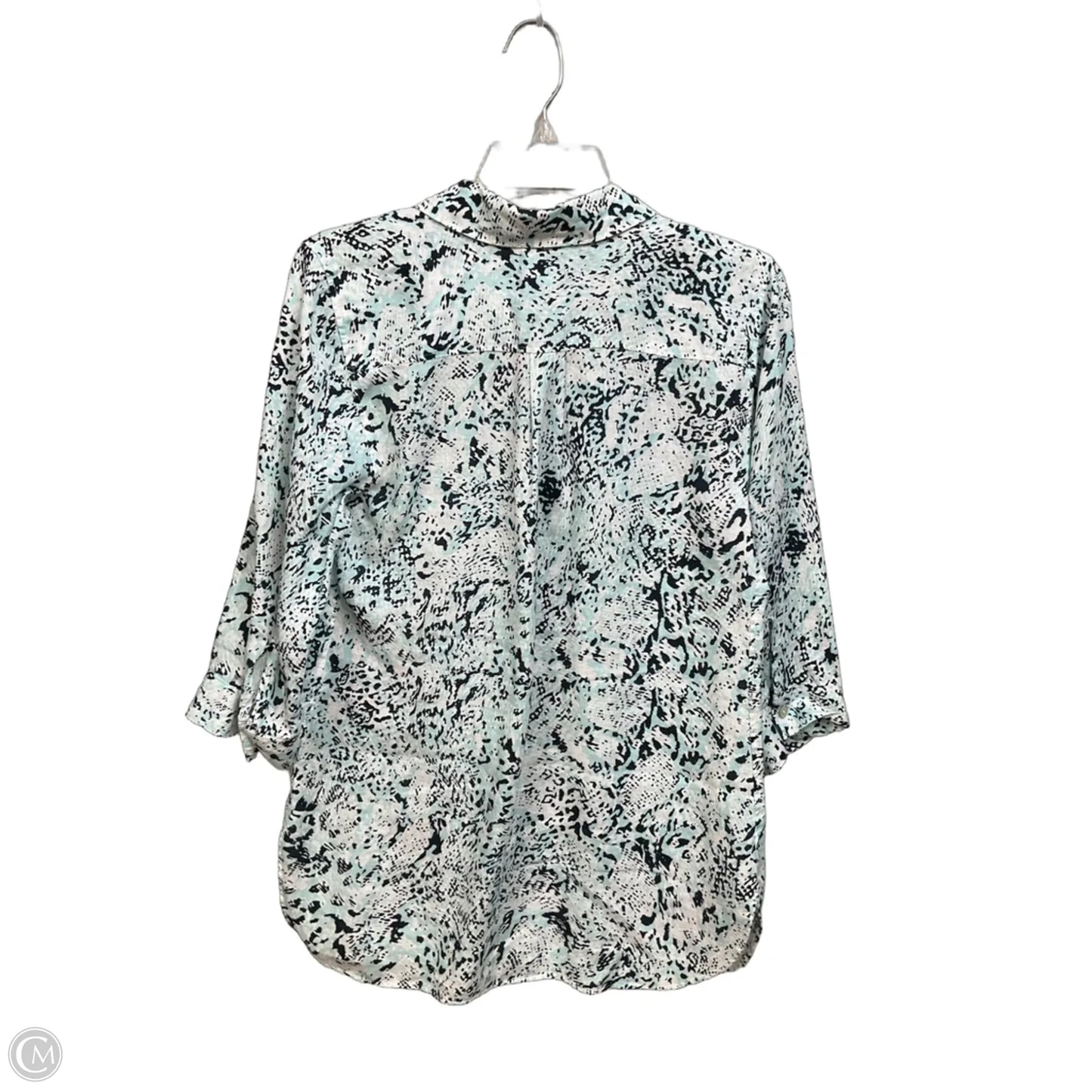 Tunic 3/4 Sleeve By Chicos In Snakeskin Print, Size: 2