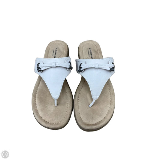 Sandals Flats By St Johns Bay In Cream, Size: 6