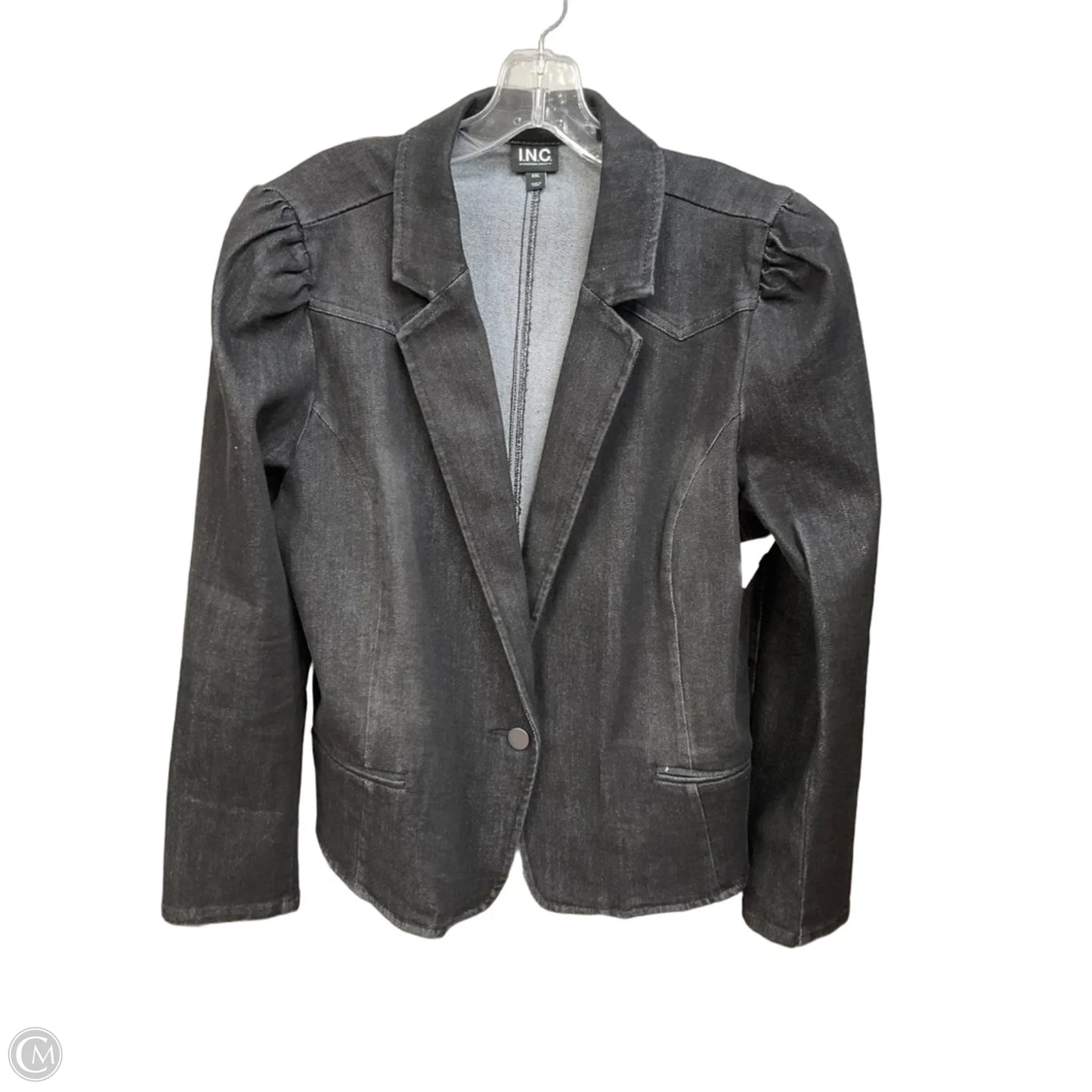 Blazer By Inc In Black Denim, Size: Xxl