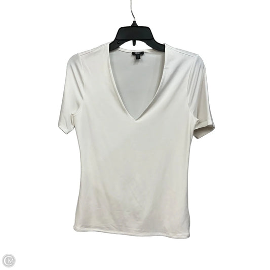 Top Short Sleeve By Express In White, Size: M