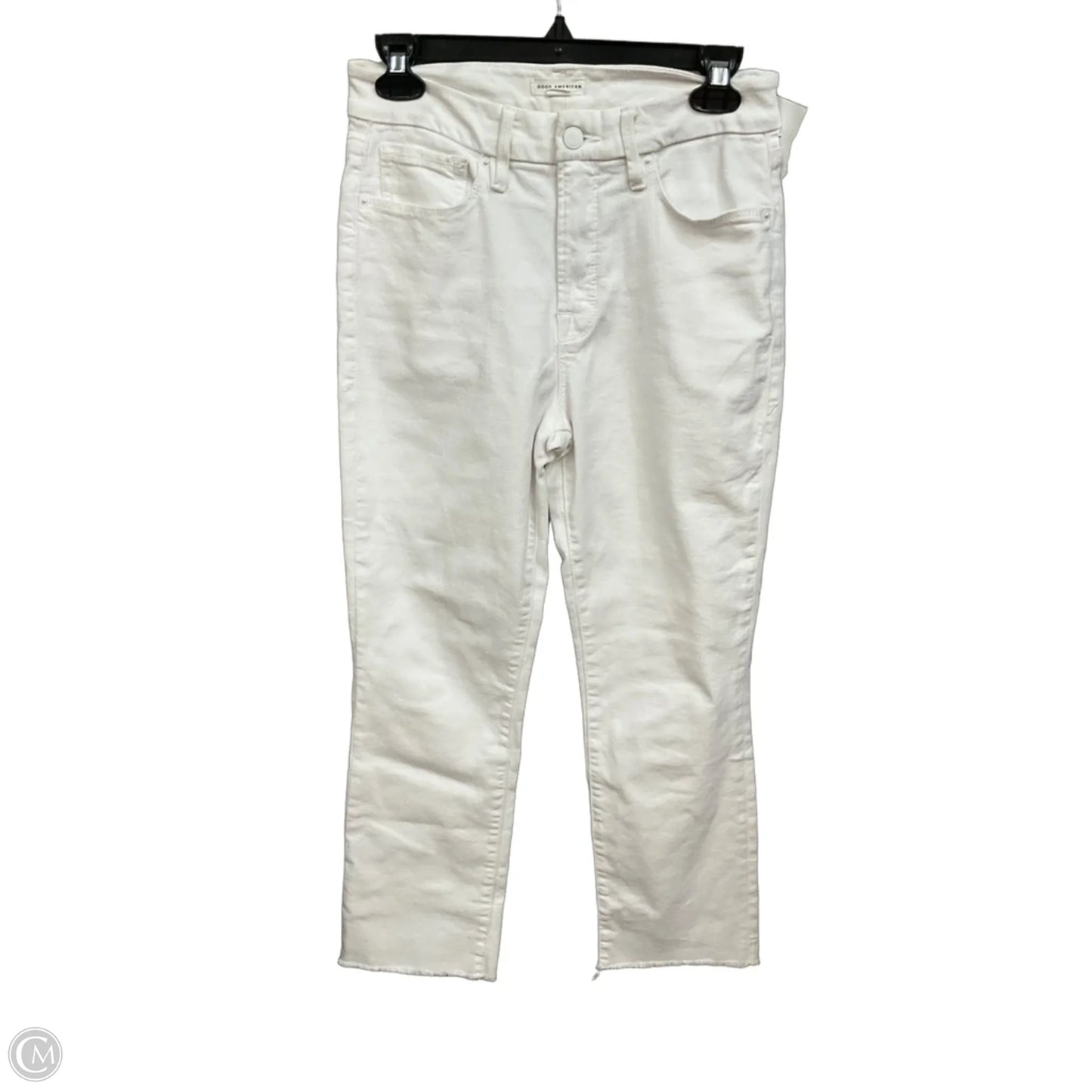 Jeans Straight By Good American In White Denim, Size: 6