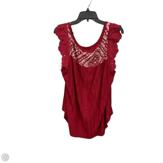 Top Sleeveless By Torrid In Maroon, Size: 3x