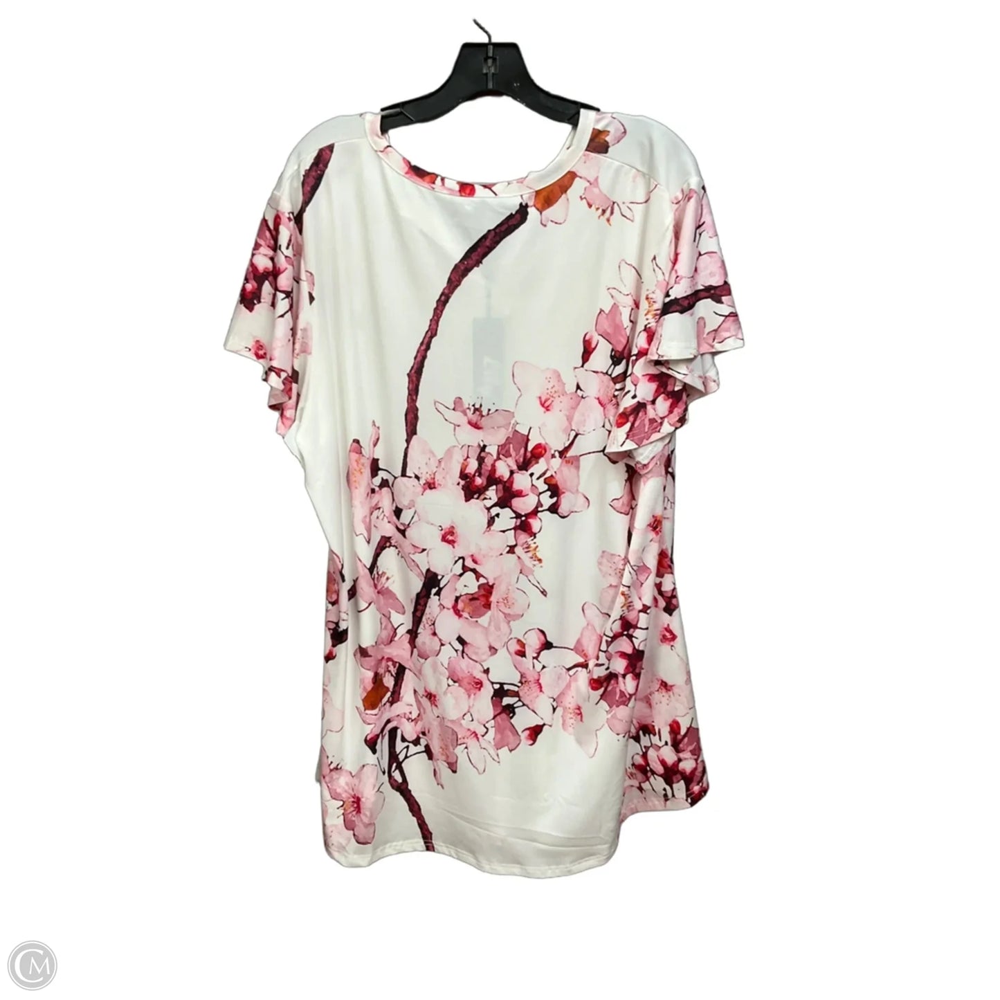 Top Short Sleeve By Lily In Floral Print, Size: 3x